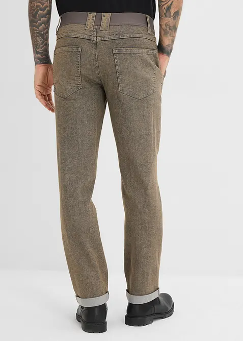 Leichte Relaxed Fit Stretch-Jeans mit Dehnbund, Straight, bonprix