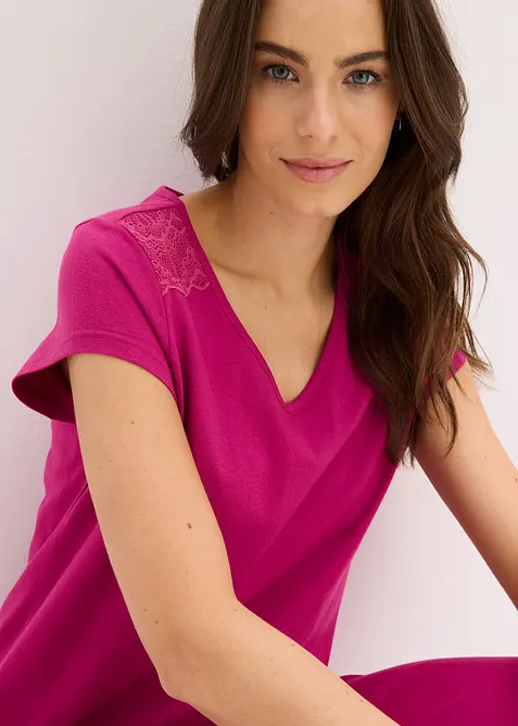 Capri Pyjama mit weiter Culotte, bonprix