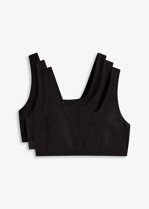 Lot de 3 brassi&egrave;res coton extensible, bonprix