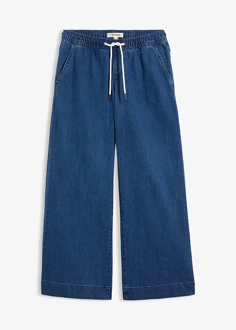Wide Leg Jeans Mid Waist, Stretch, bonprix