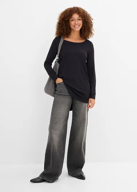 Viskose Longshirt, Langarm, bonprix