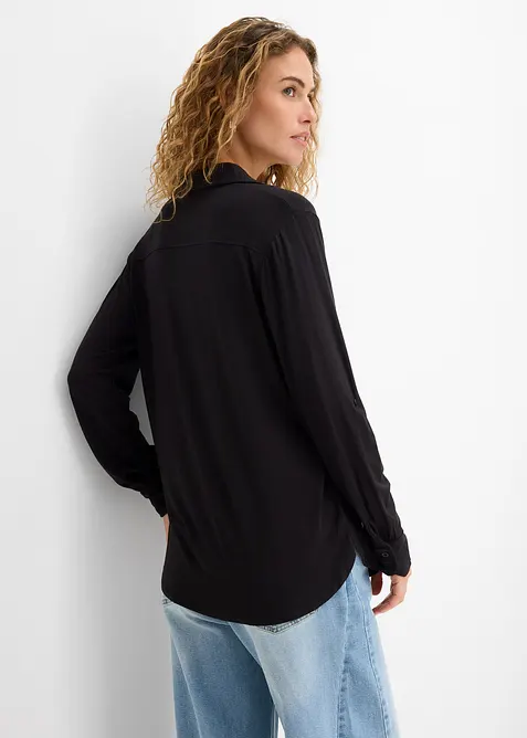 Jersey-Shirtbluse, lang, bonprix