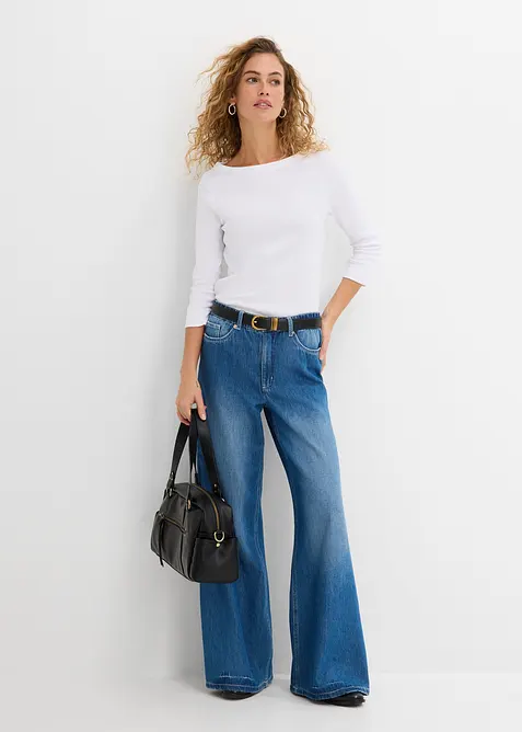 Langarmshirt aus reiner Bio-Baumwolle, bonprix