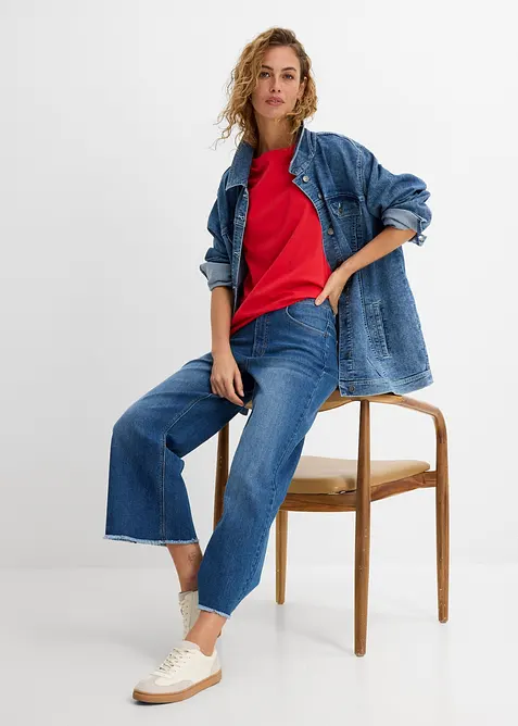 Longshirt mit Rundhalsausschnitt, Langarm (5er Pack), bonprix