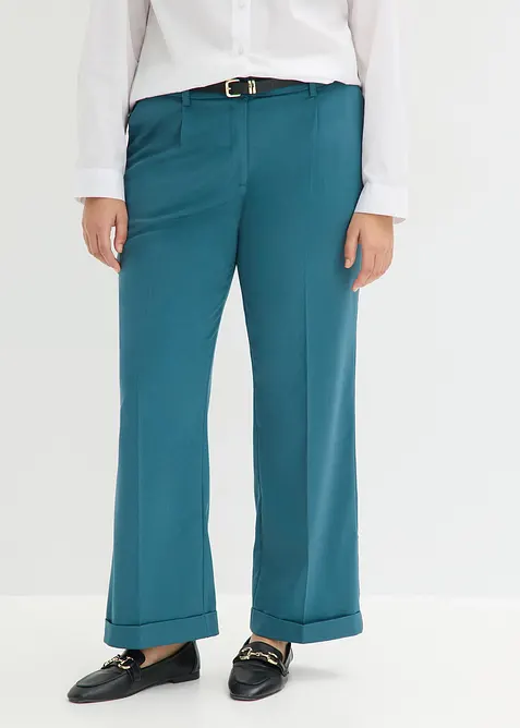 Pantalon large &agrave; pinces, bonprix