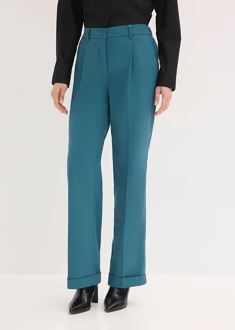 Pantalon large &agrave; pinces, bonprix