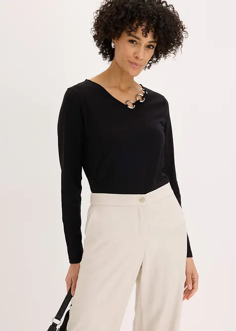 Langarmshirt mit &Ouml;sen, bonprix
