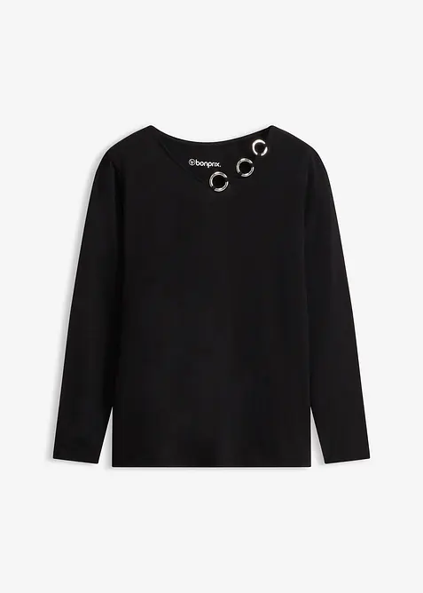 Langarmshirt mit &Ouml;sen, bonprix
