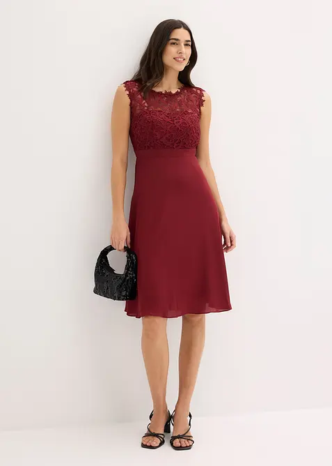 Minikleid mit Spitze, bonprix