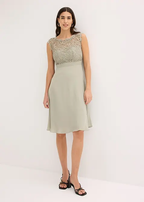 Minikleid mit Spitze, bonprix