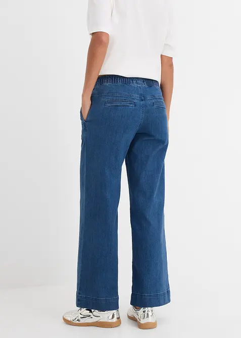 Wide Leg Jeans Mid Waist, Stretch, bonprix