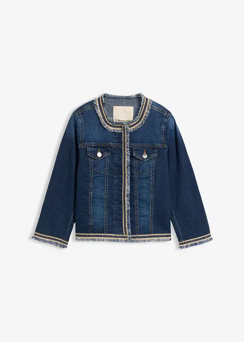 Veste en jean &agrave; franges, bonprix