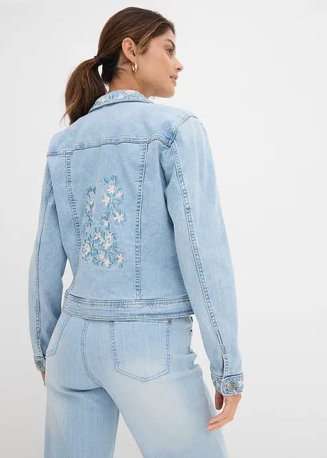 Jeansjacke mit Stickerei, bonprix