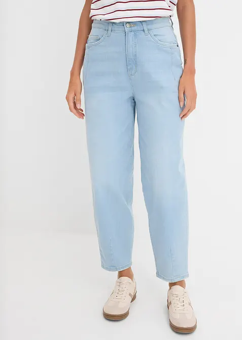 Barrel-Jeans, High Waist, Bio-Baumwolle, bonprix