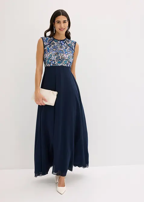 Robe midi avec dentelle, bonprix