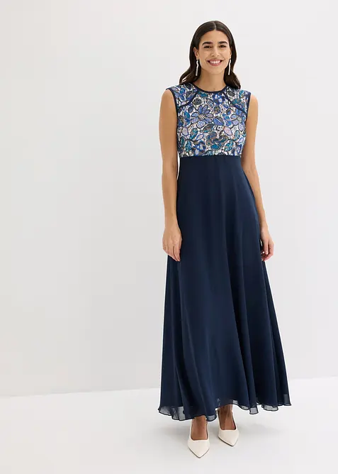 Robe midi avec dentelle, bonprix