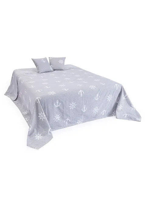 Lot de 2 housses de coussin motif marin, bonprix