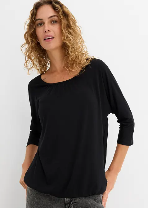 T-shirt oversize en viscose m&eacute;lang&eacute;e, bonprix