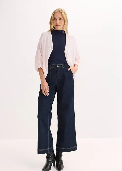 Feinstrickjacke aus reiner Baumwolle, bonprix