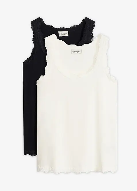 Tops &agrave; dentelle, bonprix