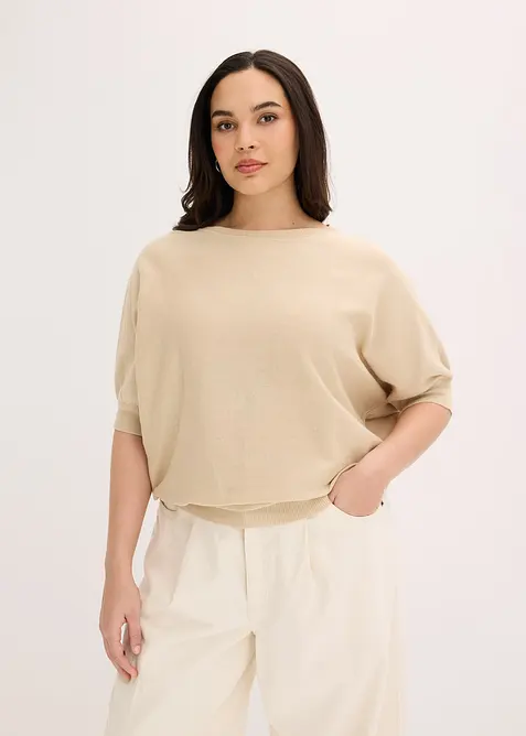 Feinstrickpullover aus Baumwoll-Mix, bonprix