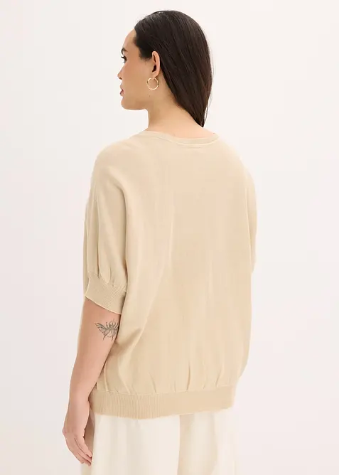 Feinstrickpullover aus Baumwoll-Mix, bonprix