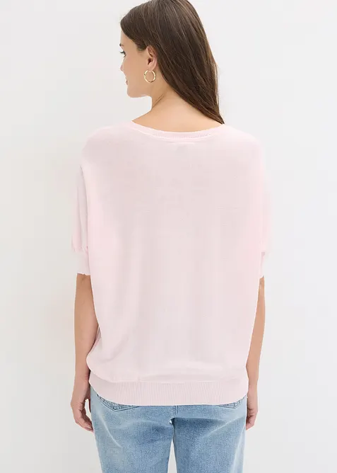 Pull en fine maille de coton m&eacute;lang&eacute;, bonprix