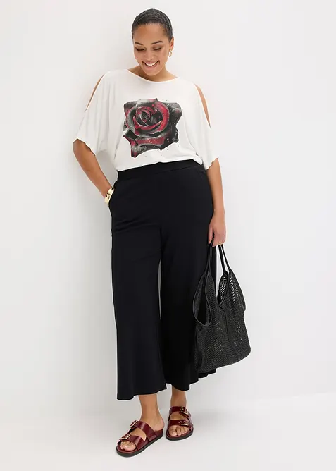 T-shirt &agrave; &eacute;paules d&eacute;nud&eacute;es en viscose, bonprix