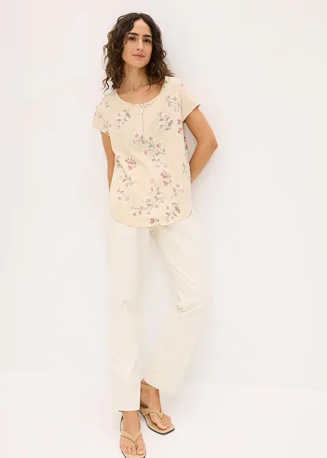 T-shirt oversize en coton extensible, bonprix