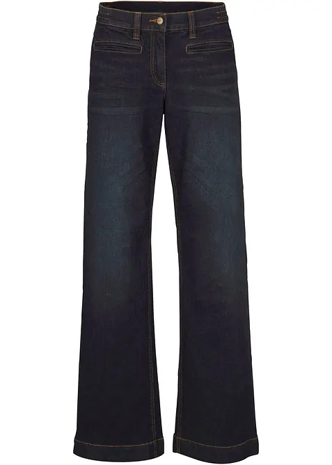 Wide Leg Jeans Mid Waist, Bequembund, bonprix