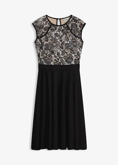 Robe midi avec dentelle, bonprix