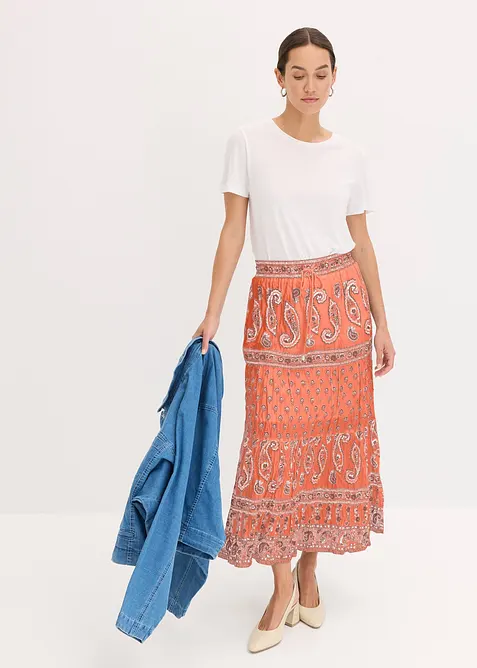 Maxirock  aus reiner Baumwolle, bonprix