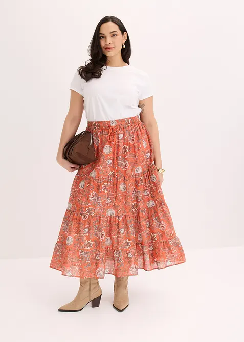 Maxirock  aus reiner Baumwolle, bonprix