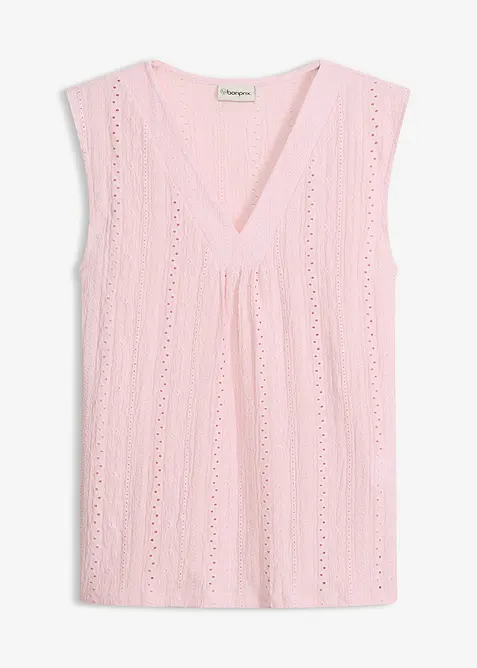 Top mit Lochstickerei, bonprix