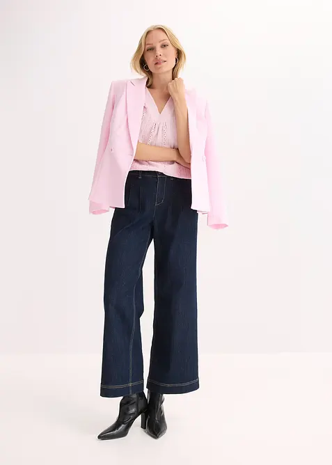 Top mit Lochstickerei, bonprix