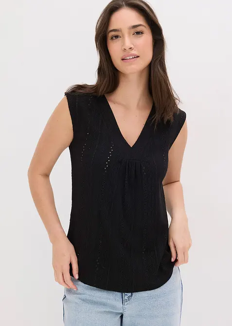 Top en broderie anglaise, bonprix