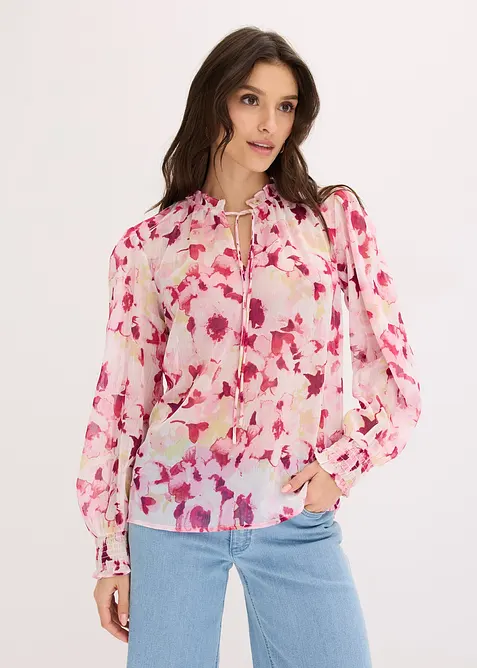 bedruckte Chiffonbluse, bonprix