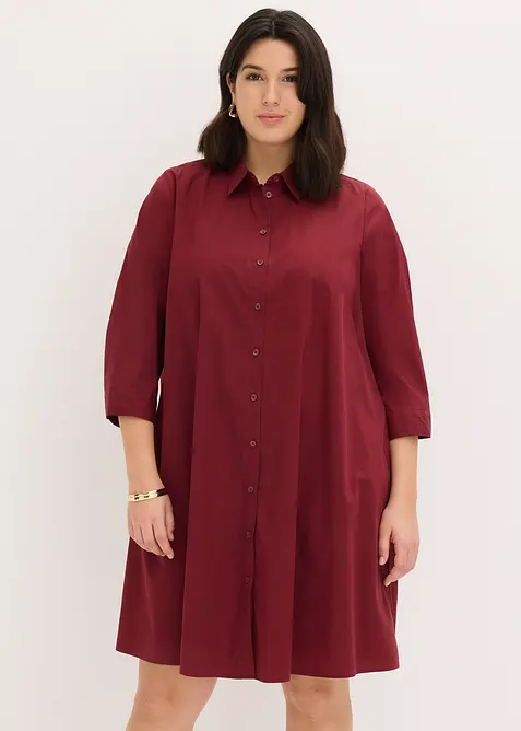 Hemdblusenkleid aus griffigem Popeline, bonprix