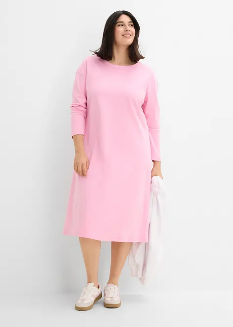 Jerseykleid aus reiner schwerer Bio-Baumwolle, bonprix