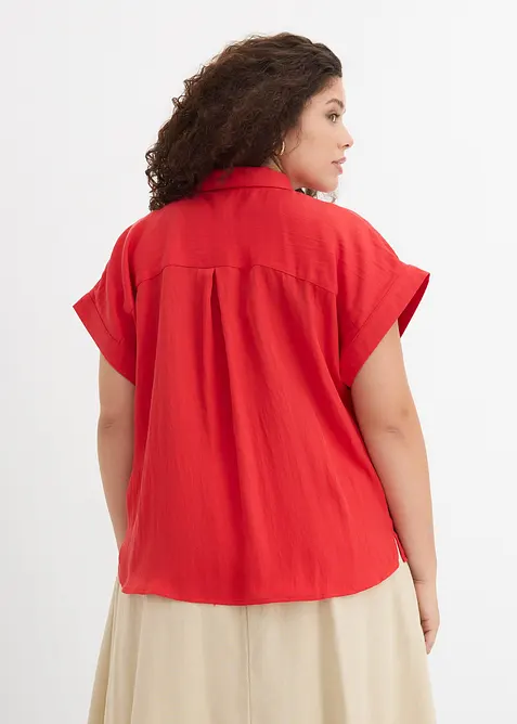 Hemdbluse aus flie&szlig;endem Lyocell-Mix, bonprix