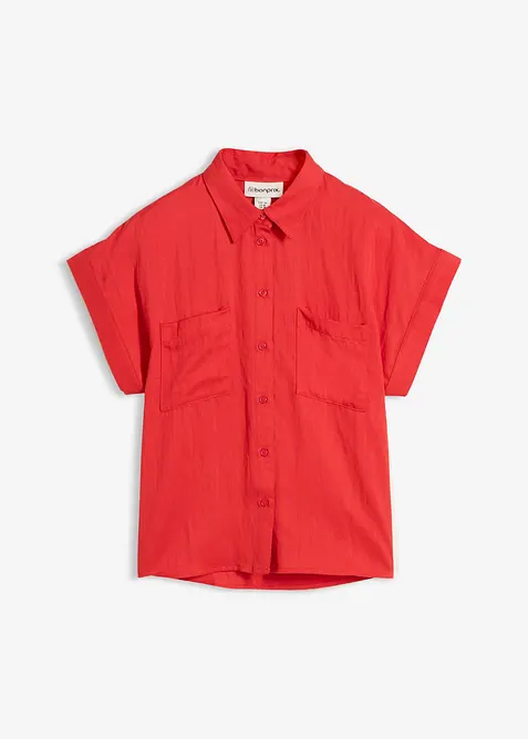 Hemdbluse aus flie&szlig;endem Lyocell-Mix, bonprix