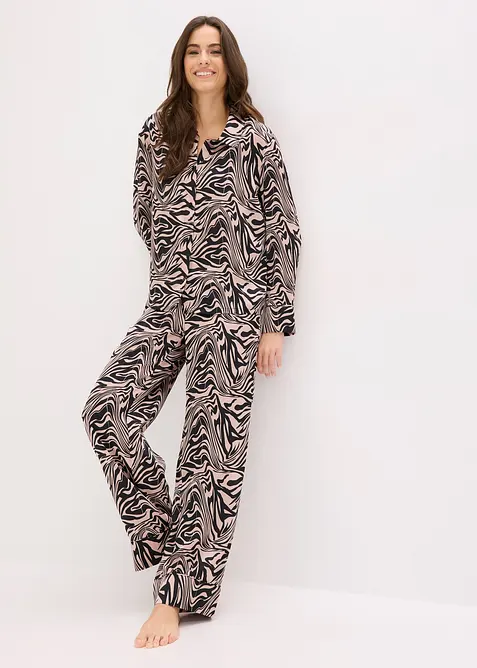 Pyjama tiss&eacute; en satin, bonprix
