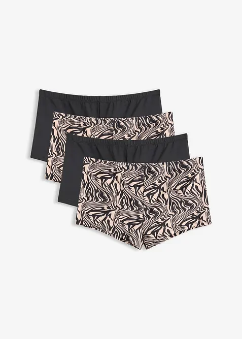 Lot de 4&nbsp;boxers femme en microfibre lisse, bonprix
