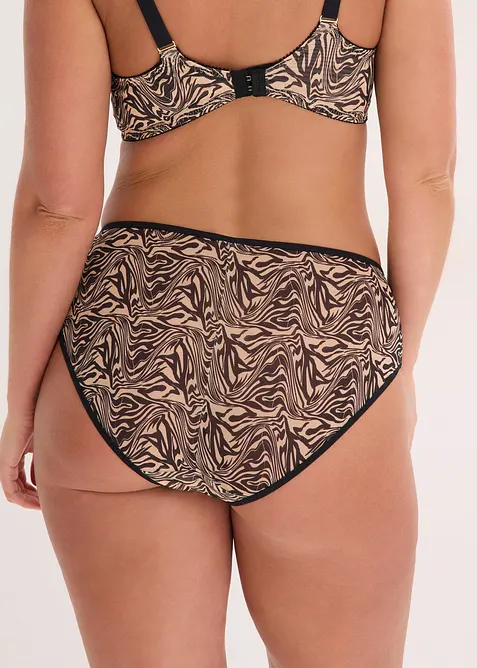 Slip maxi en mesh imprim&eacute;, bonprix