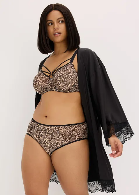 Slip maxi en mesh imprim&eacute;, bonprix