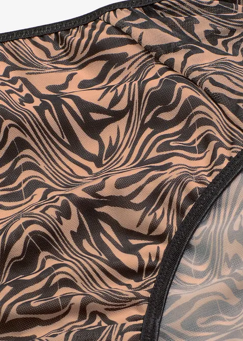 Slip maxi en mesh imprim&eacute;, bonprix