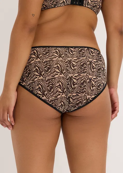 Slip maxi en mesh imprim&eacute;, bonprix