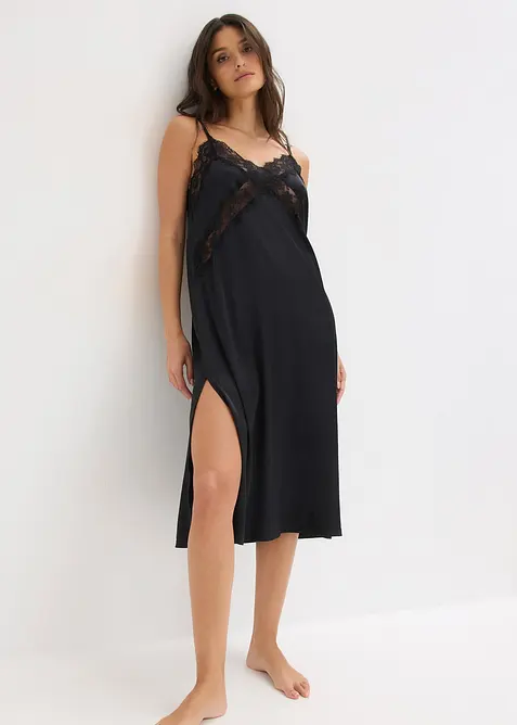 Nuisette en satin avec dentelle, bonprix