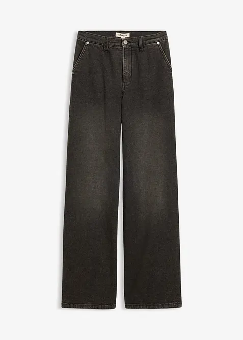 Loose Straight-Jeans, High Waist, bonprix