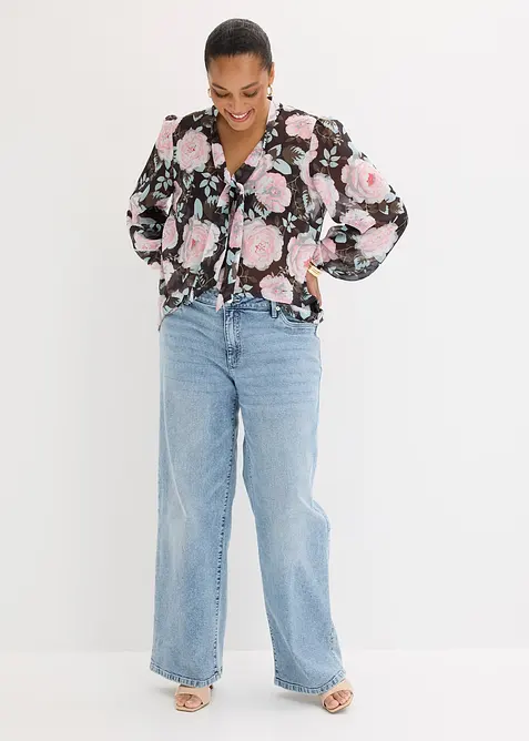 Blouse &agrave; lavalli&egrave;re, bonprix